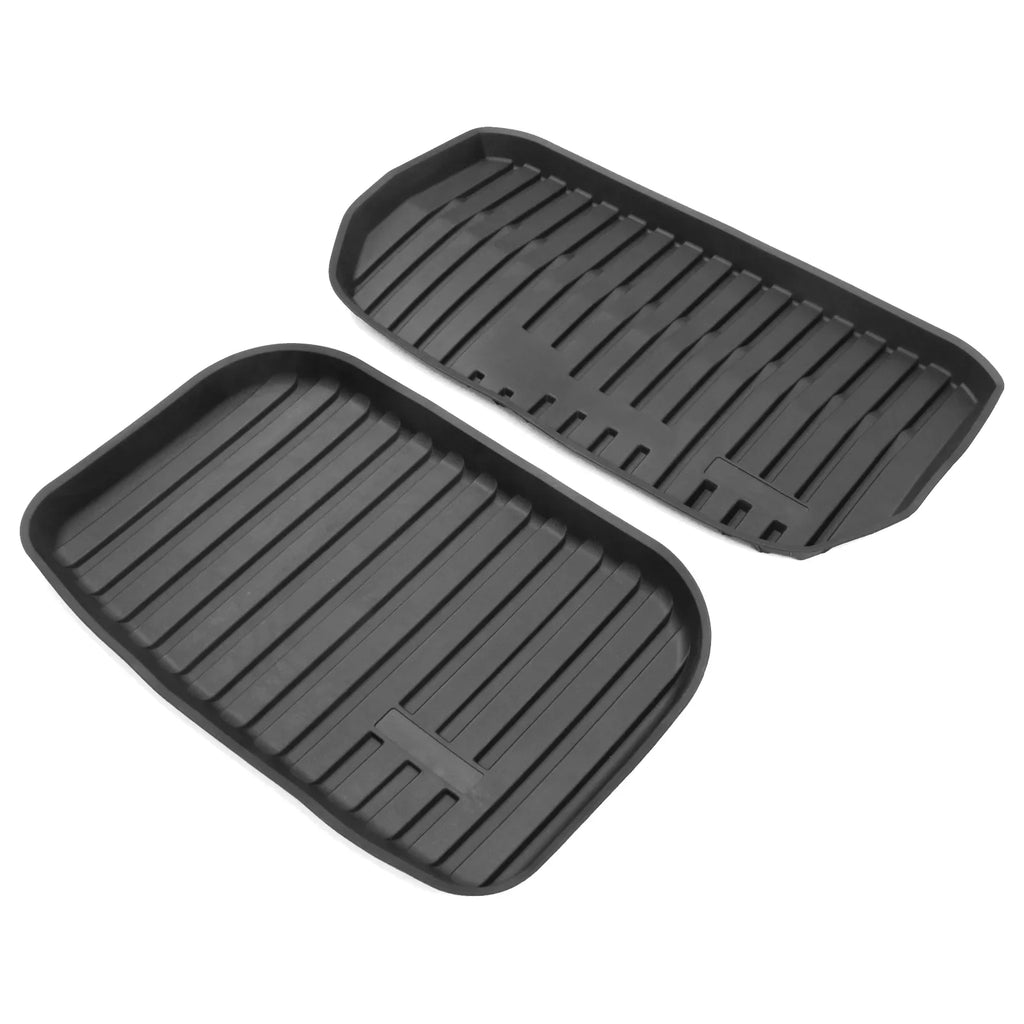 Mats Liner TPE All 2020-2023 Mat Ikon Injection Interior Trunk Y Tesla climate with Liner Waterproof Storage Black Model Trunk Compatible Accessories Anti-Slip Cargo Under Motorsports Frunk Cargo