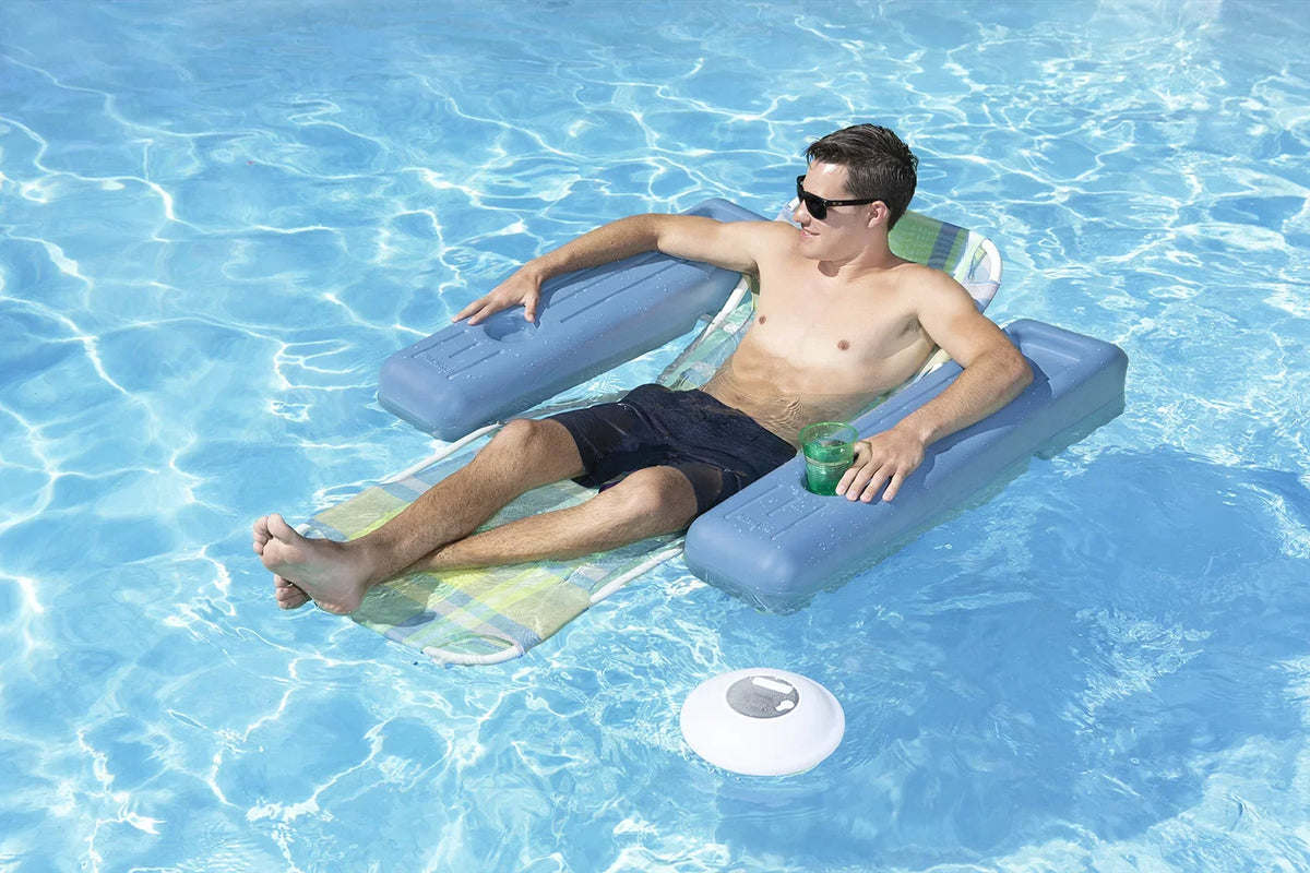 LED Functionality Speaker Display Phone Multi-Light Swimming Backlight - Portable Pools, with Outdoors Bluetooth for Waterproof Color 7 Lakes, Call Floating Poolmaster