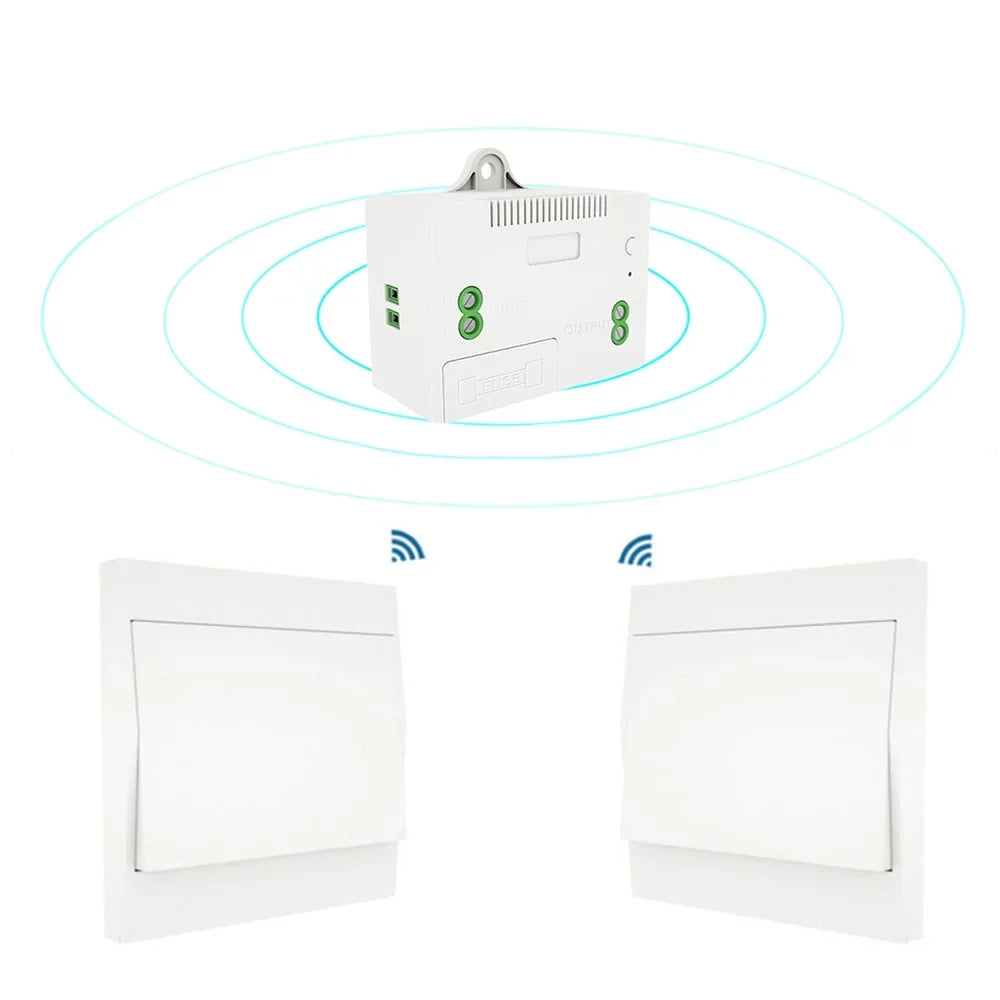 Switch Receiver Fixture Kit Control Wireless Remote Self-powered 110-230V and Switch