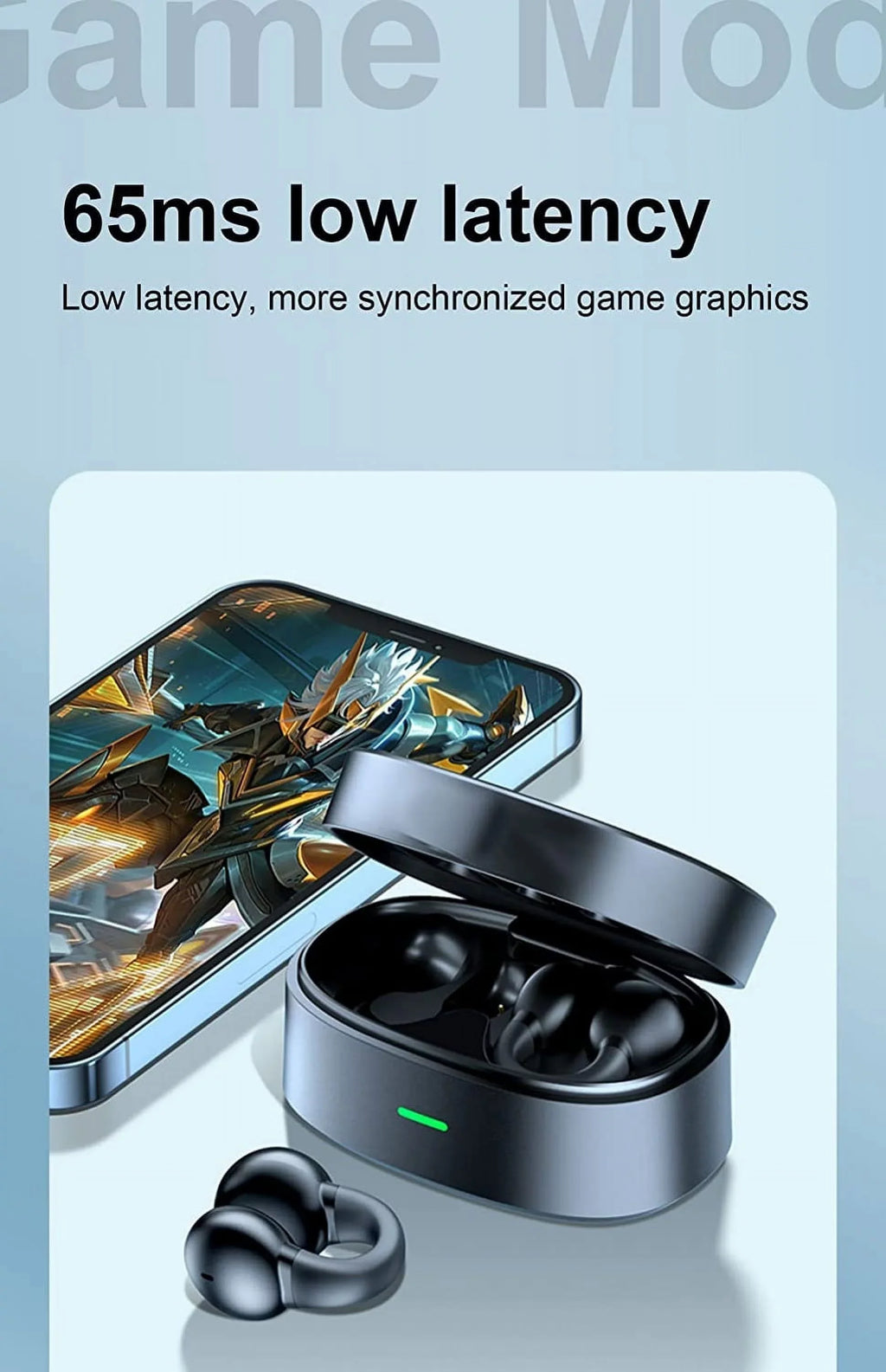 Conduction G (2023)/5G 5G Phone Headphones Motorola Earphones Bone Case Earbuds Charging Stylus Moto Stereo - Mic B4K Wireless Hands-free Ear-Clip TWS True Bluetooth for (2023) Power