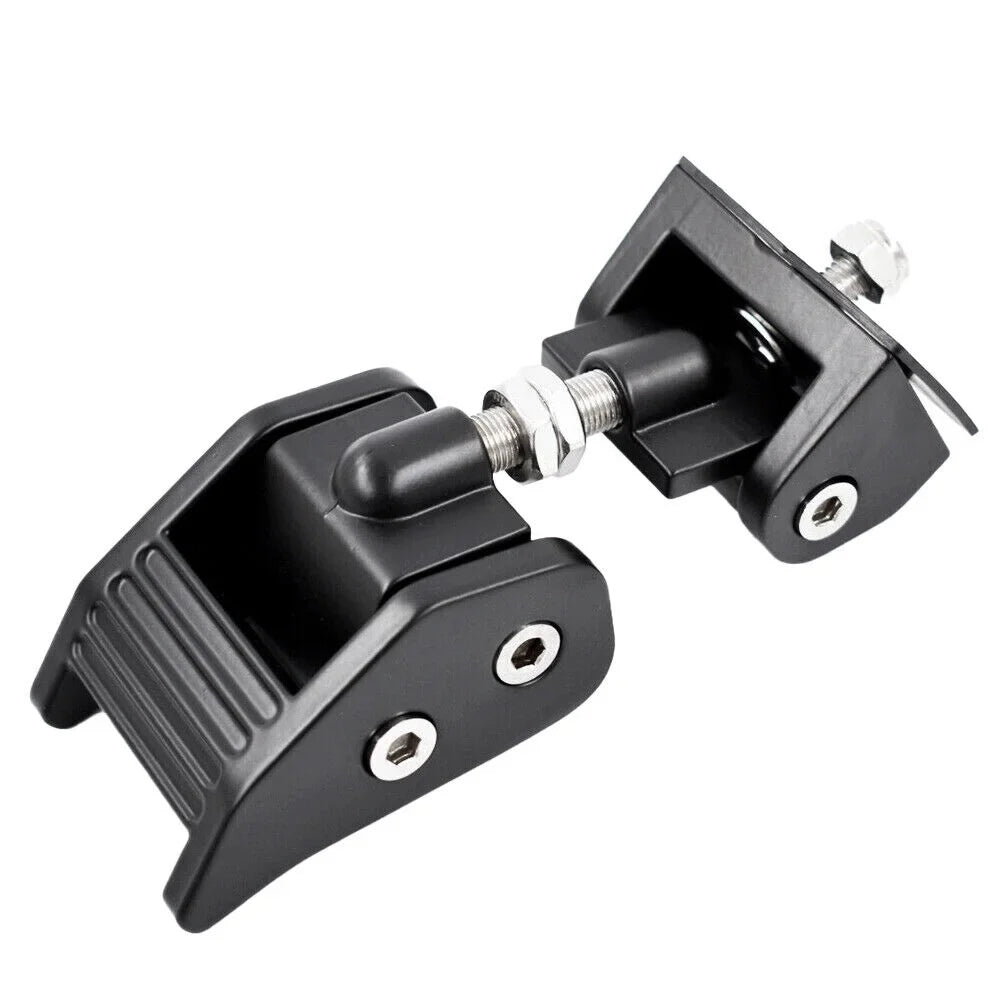 Jahy2Tech Jeep 2 Latch Catch Protection Black Front Hood - of Wrangler Increased Set Lock 07-18 JK for Vehicle