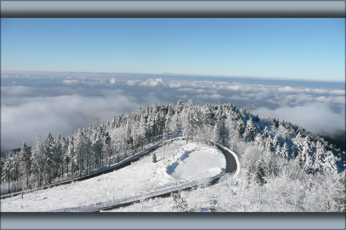 of Poster, Hochblauen Badenweiler 2009 24"x36" Black Gallery near Forest the Mountain