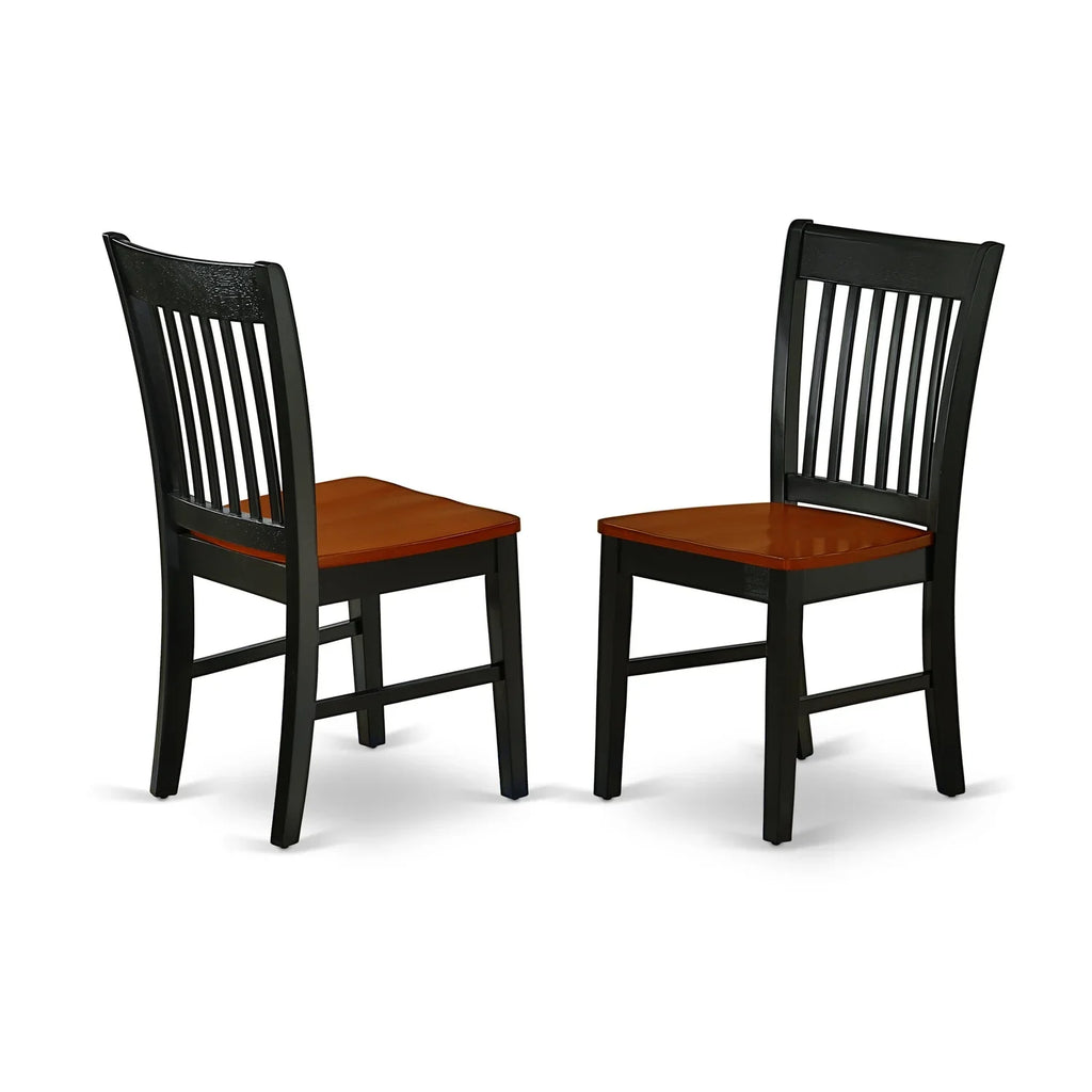 Antique Wood West Black/Cherry Traditional 3-piece Dining East Set Furniture in