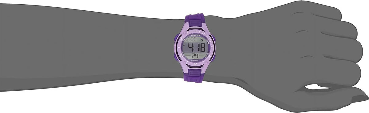 Analog Case Watch Ladies Display Bezel And Digital Castle BS-45-7062PUR Resin Purple