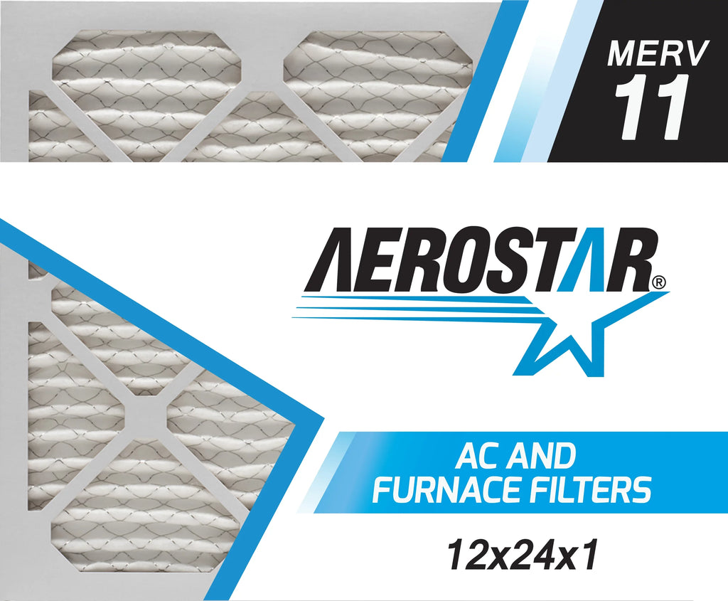 6 by Air Box 11, 12x24x1 - MERV of AC and Aerostar Filter Furnace