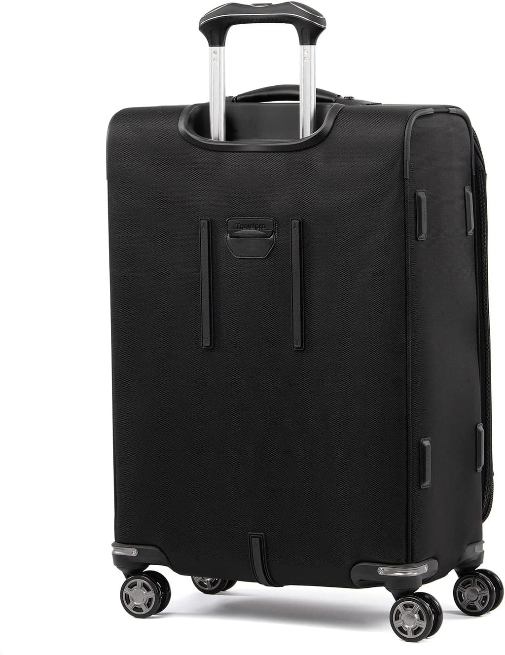 Luggage, 25-Inch TSA Checked 25-Inch Lock, Checked Wheel Women, Black, Elite Softside Spinner Suitcase, Travelpro Expandable Medium Men and 8 Platinum Black Shadow Checked-Medium Shadow