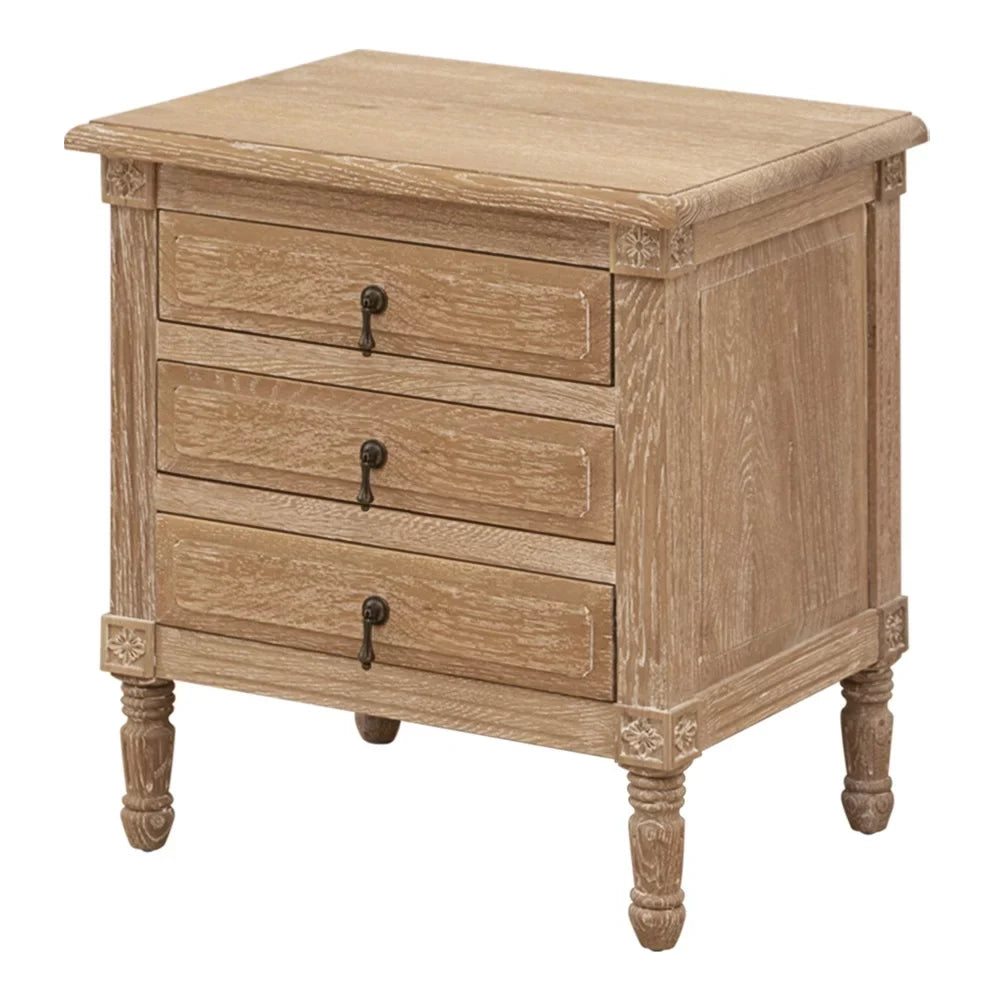 3 Pellebant Bedroom with Oak Drawers Nightstand Furniture