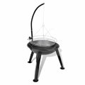 Stand Barbecue Garden, BBQ Dcenta (Diameter Hiking, Steel Party, x Cooking, Camping with Stand Smoking, x Picnic, Inches Hanging for H) 48.4 Patio Grilling, Grill Plate 28.3 Round Charcoal