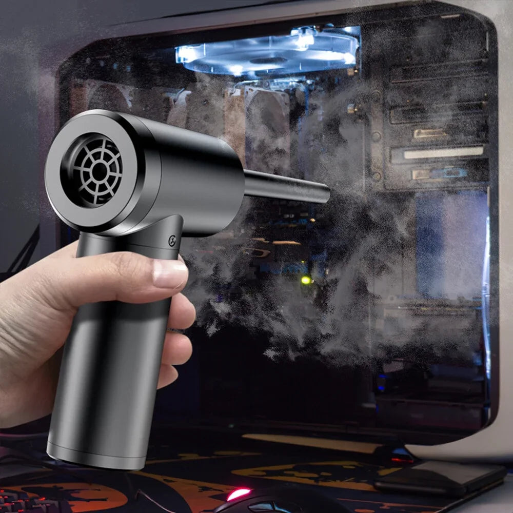 Air 50000RPM Dust for Device with Light Powerful 100W Pump 2-in-1 Cleaner & Rechargeable Duster Air Pump Blowing Dust Blower Electric Multifunctional Remover Air Dust Cordless Dust LED Inflatable