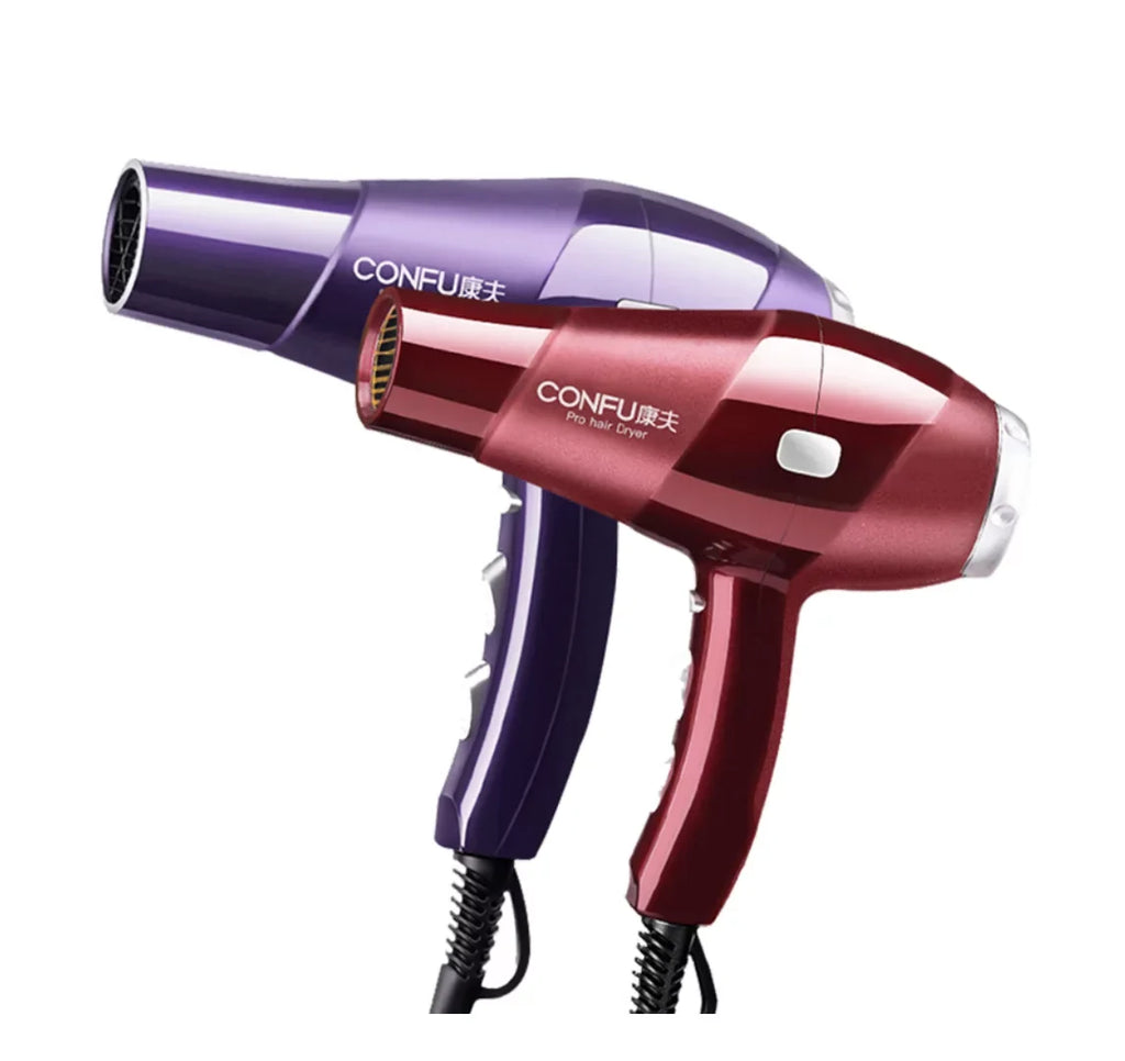 Speed Settings, and Button, 2 and Dryer, Results, 3 Cool for Ionic CONFU Dryers Dryer, Hair Concentrator Function Hair Nozzle(Red) Power High air Shot for Heat Shinier Women, 2300W cold hot