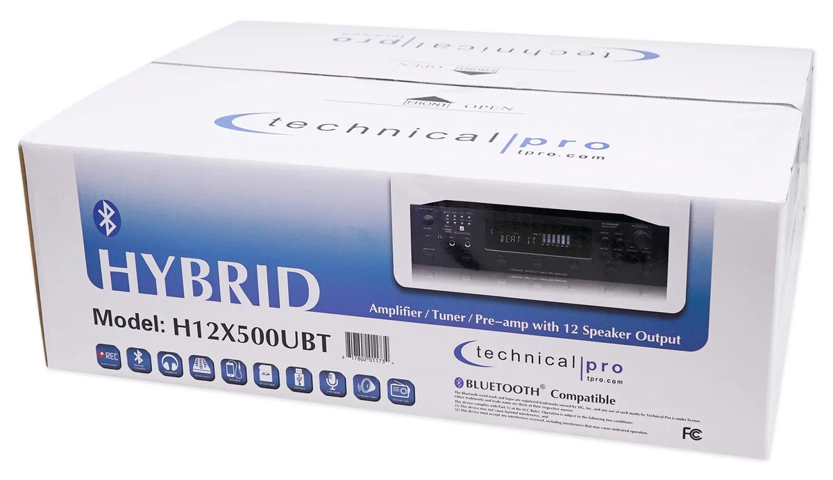 Zone, Receiver+12) 6) Speakers+EQ 6000w Technical Pro Home Bluetooth 8" Theater