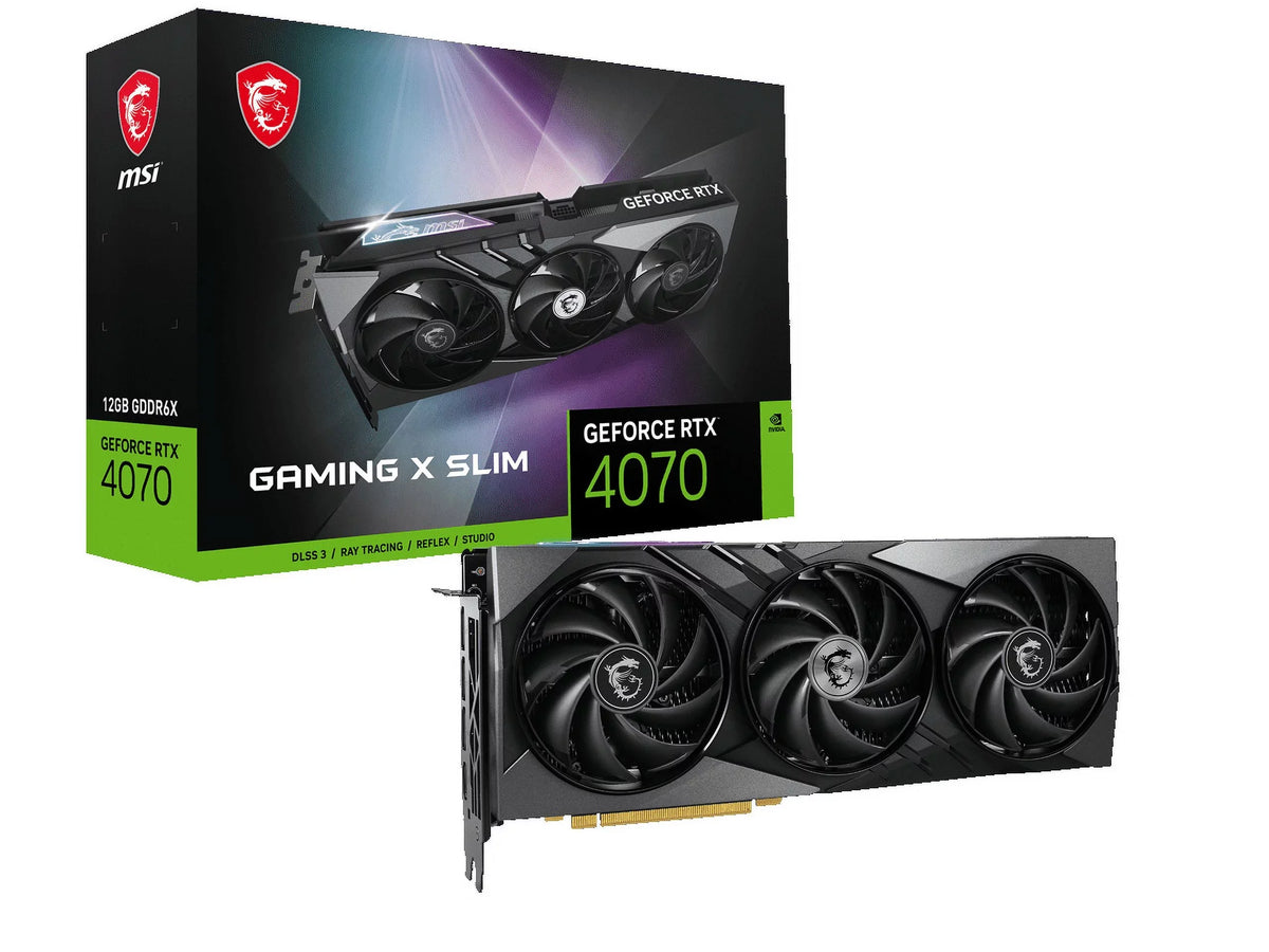 Nvlink HDMI/DP MSI 12G) 192-Bit TORX 4070 GeForce 12GB (RTX Lovelace GDRR6X 4.0 RTX Gaming Architecture Card Ada 4070 Gaming Fan Graphics X Slim