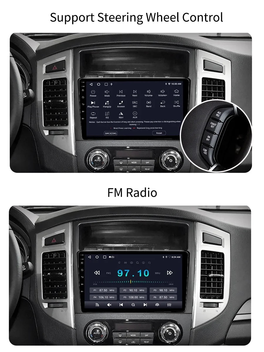 Screen Android Radio V80 Car 2014 With For V90 Auto Stereo GPS - Carplay Pajero 2006 Mitsubishi Navi 4 Android
