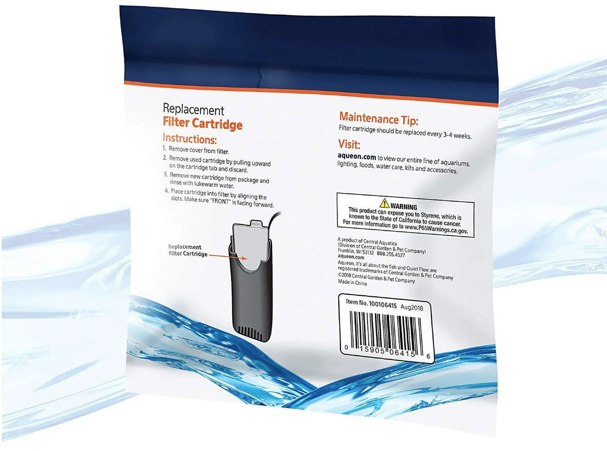 count for Cartridges Internal Filter Replacement 3 X-Small Aqueon 4] [Pack Power E of Filter