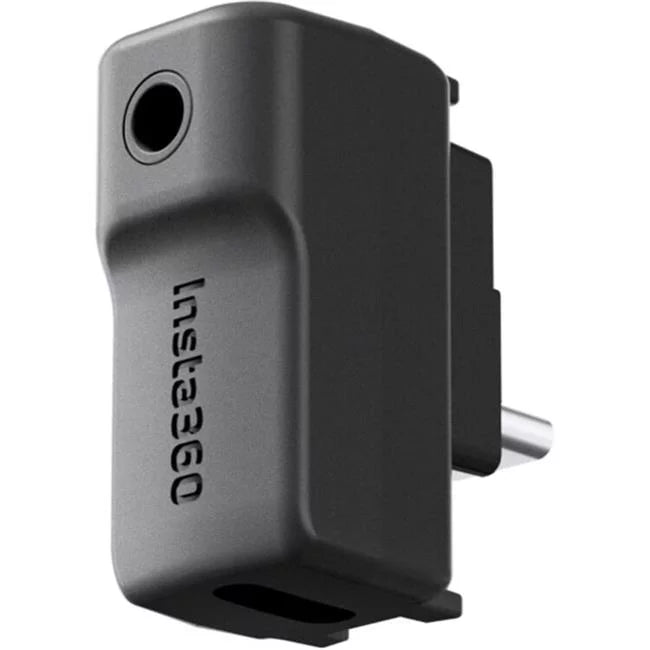 Black Insta360 Vertical X2, ONE Microphone for CINTYAV-E Adapter