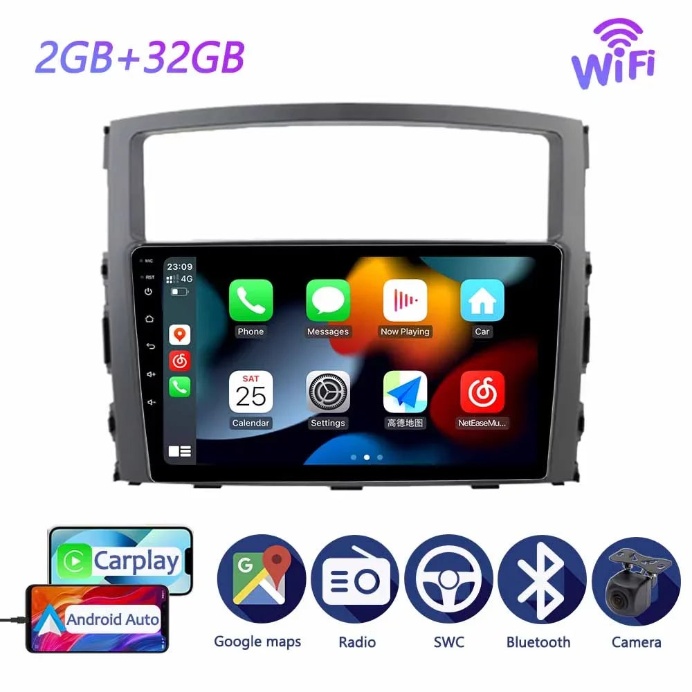 Screen Android Radio V80 Car 2014 With For V90 Auto Stereo GPS - Carplay Pajero 2006 Mitsubishi Navi 4 Android