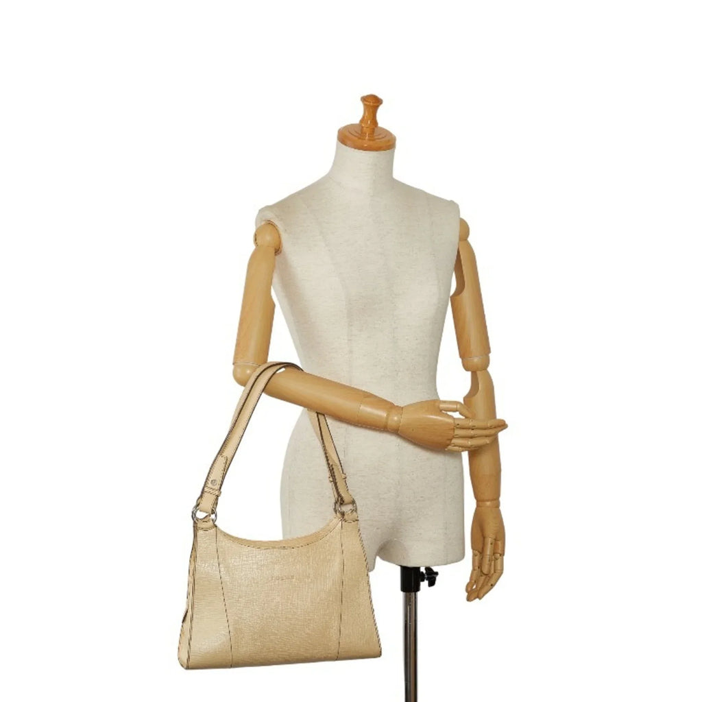 Cream Pre-Owned (Fair) Yellow LOEWE Handbag Leather White Ladies