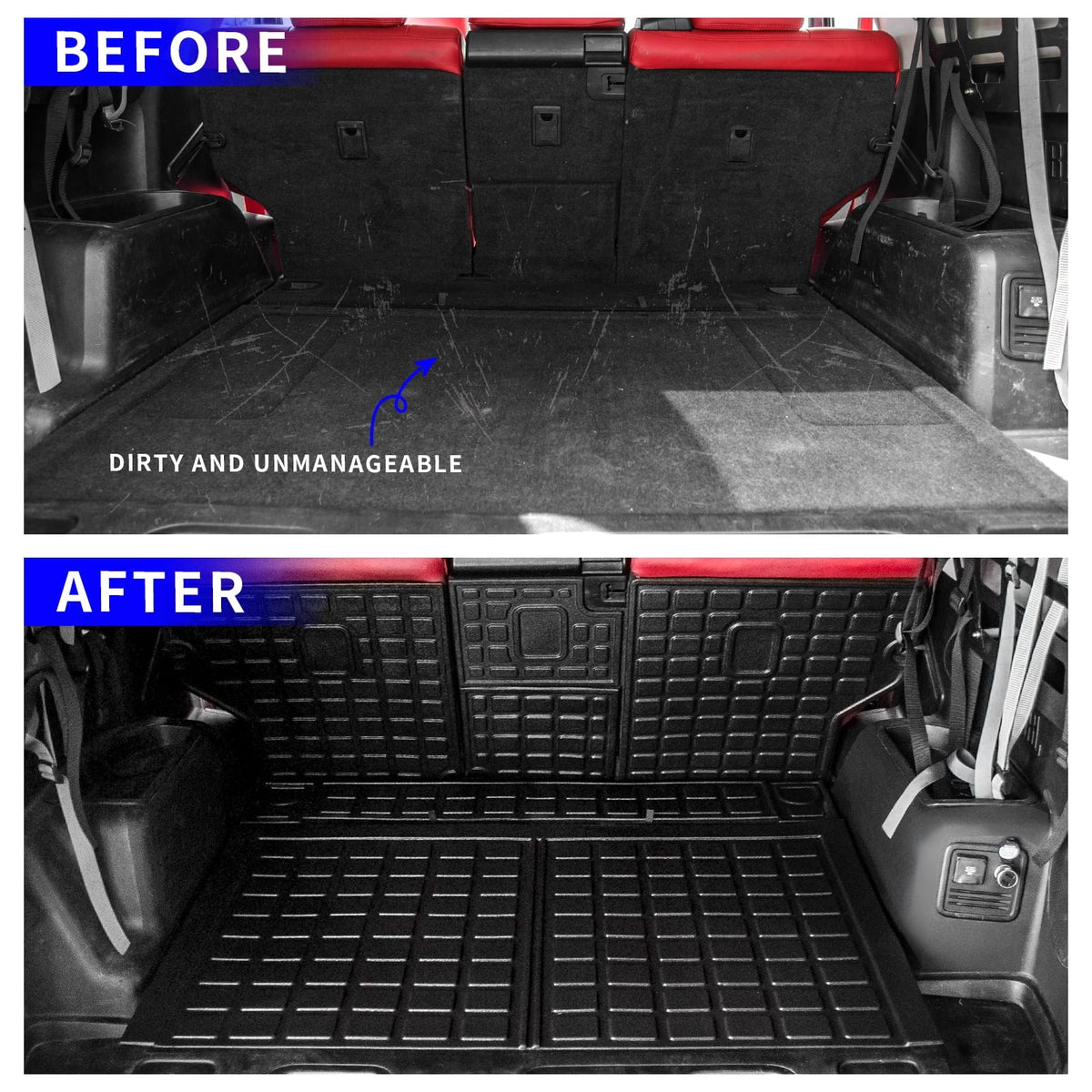 Trunk Fit 4Runner Mat Runner 5 Seats 4 Tray) Sliding 2010-2023 (Fit with Accessories