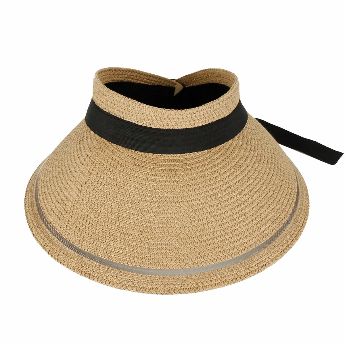 Summer Wide Hat SLV1280 Brim (Beige) Visor Packable Womens Sun Beach WITHMOONS