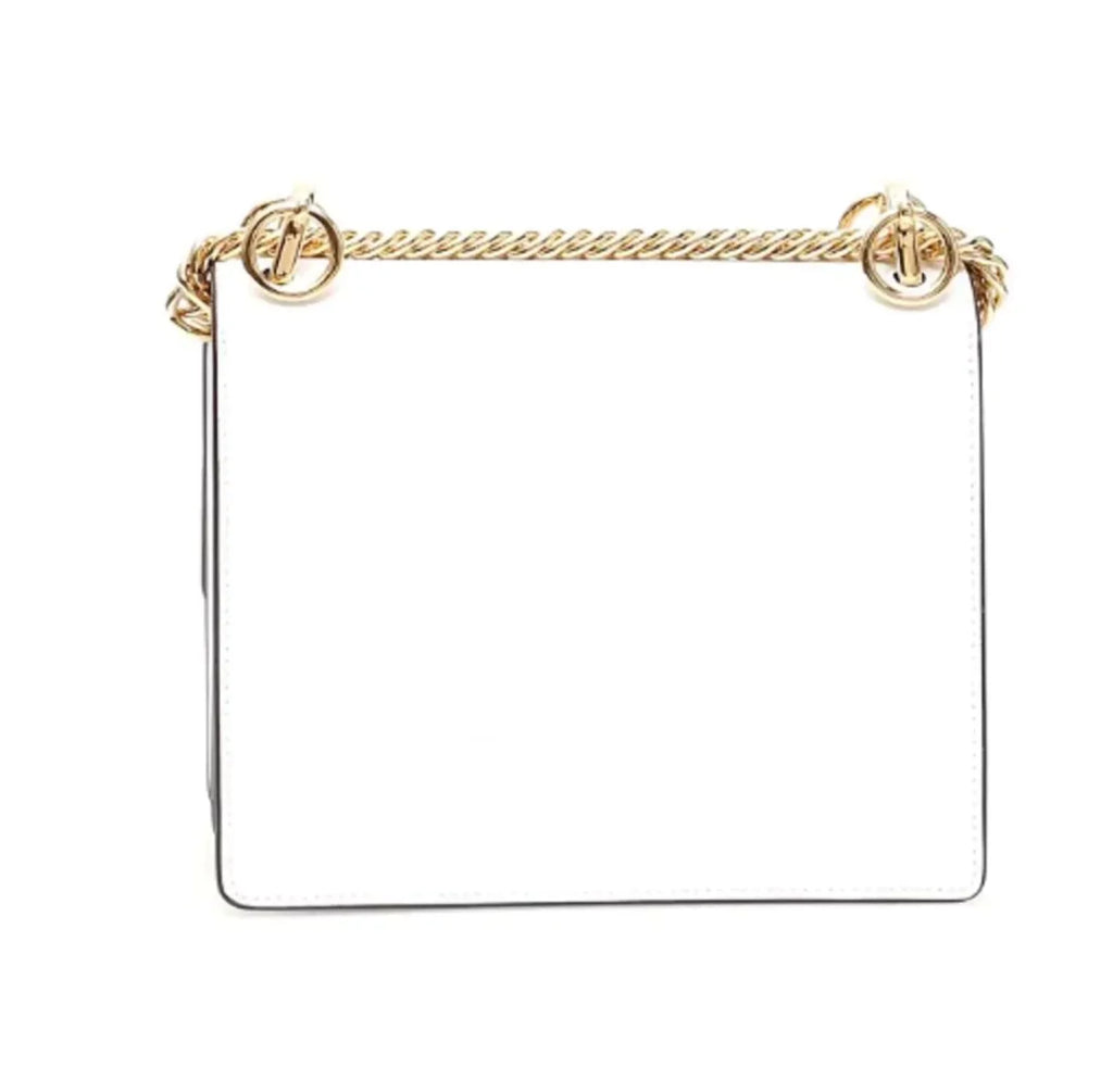 Flowers Leather Multi Kan Color Chain Fendi New White I Bag