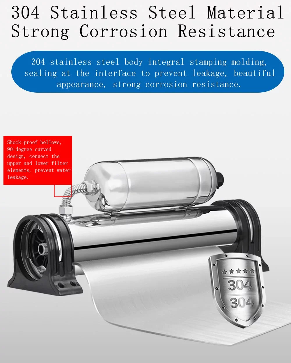 liquid Stainless Filter Steel Vertical Purification 304 Housing 1000L/H 0.01um PreAsion liquid Household