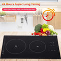 110V Burner Cooktop Cook, | Steam, Electric Ceramic 2 Simmer, | Fry Burner Cookware Glass VAHIGCY Vertical Most Portable Induction Slow and Induction Top for Stove Countertop