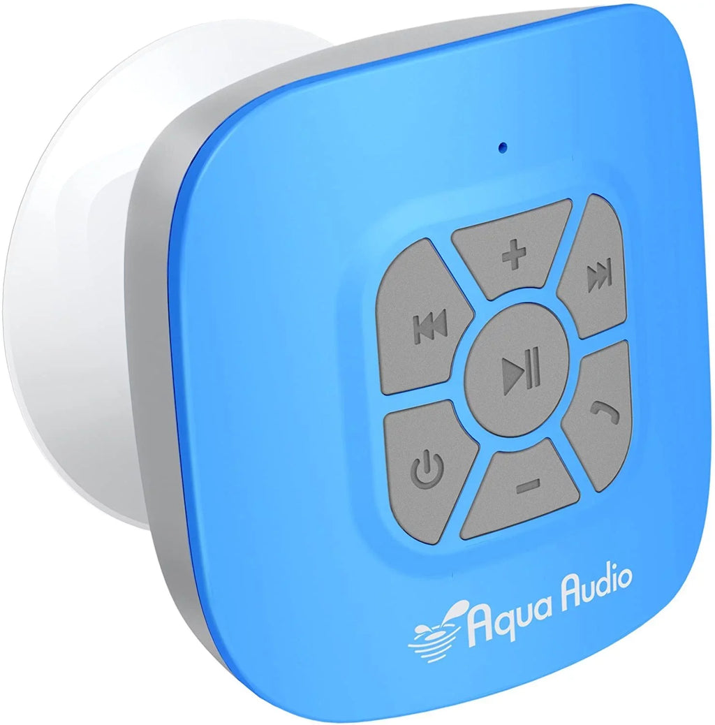 with (blue) cup bluetooth waterproof aquaaudio speaker cubo strong built-in suction & mic wireless