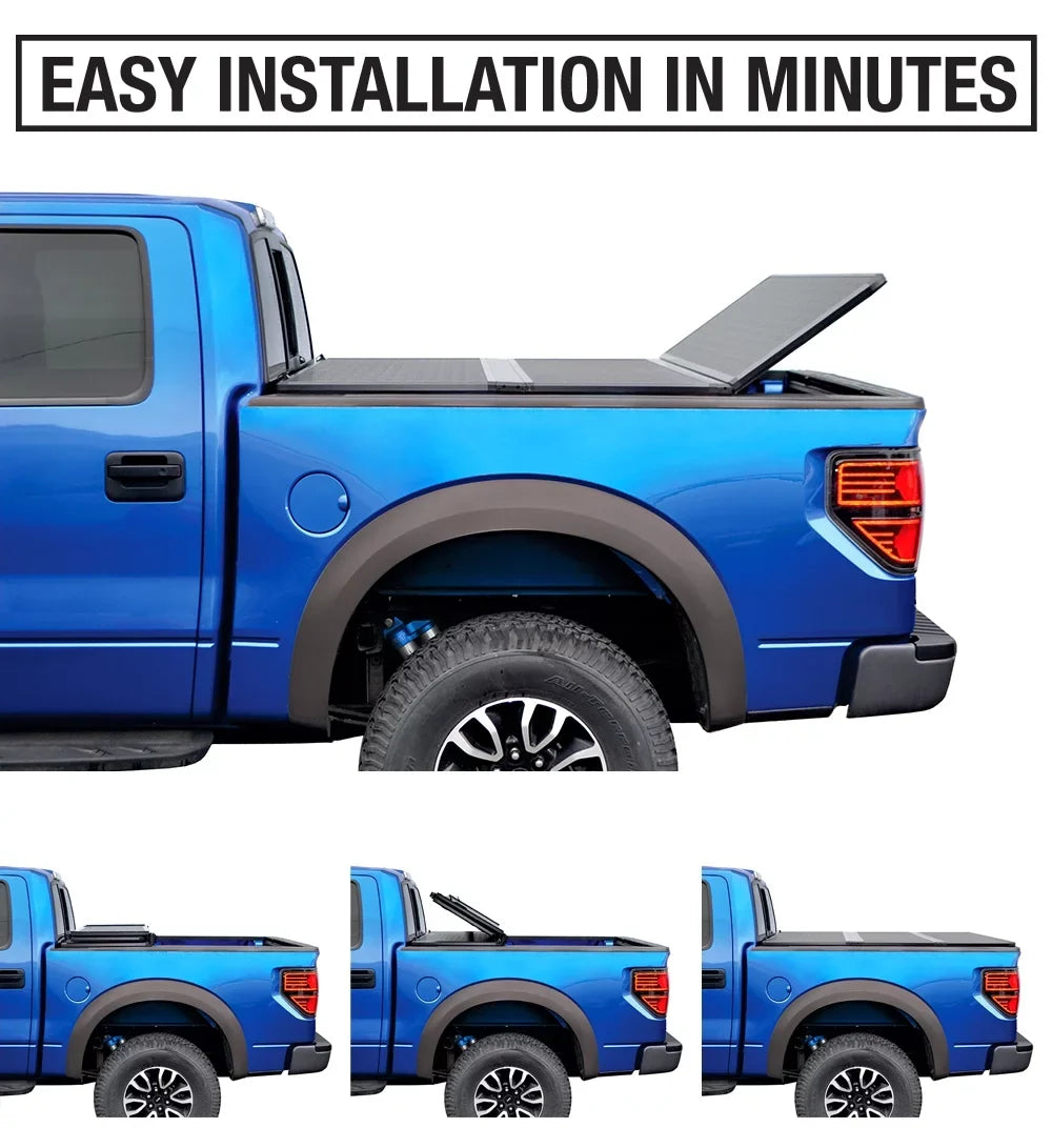 Truck 5.5' Alloy Cover Bed T5 with | Bed Hardtop 2014-2021 | Auto | Compatible Tyger TG-BC5T3432 Tonneau Aluminum Tundra
