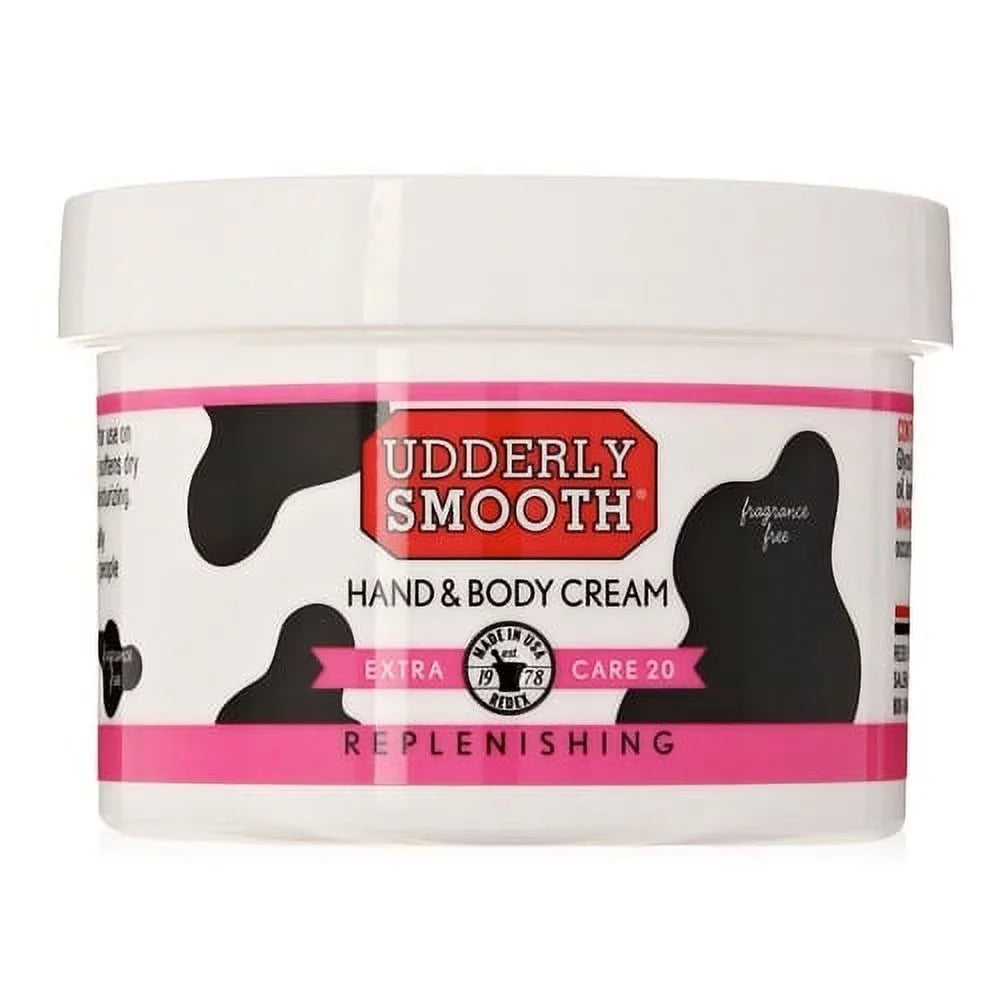 Extra 6 Hand 8 Care Udderly Body Oz, And Pack 20 Replenishing Cream, Smooth