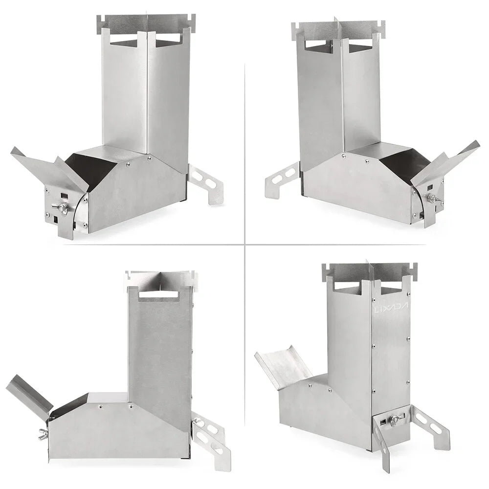 Stove With Bbq Wood Handle Steel Wood Stove TentCollapsible Wood Wood Stainless Stove furnace,Tent Camp Stove HuntersTent Lixada Stove Stove Stove Stainless Steel Picnic