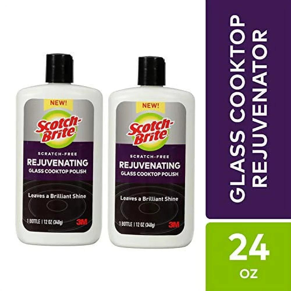 Pack of Rejuvenator 2 Scratch-Free, Scotch-Brite Polish, Cooktop Glass 12 Ounce