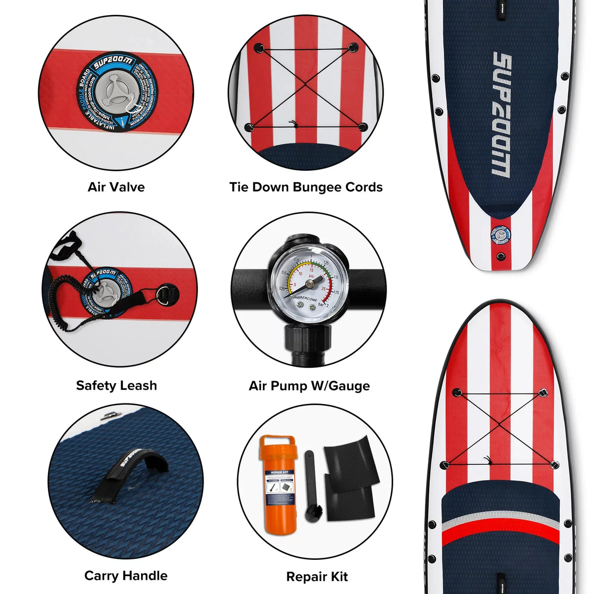 Paddle Kit Skill SUP Up Bag, Hand Waterproof Levels SUPZOOM Leash, ISUP for Travel Inflatable 10'6×32"×6" Pump, with Stand Everything Big All Board, Repair Star Paddle, Included Backpack,