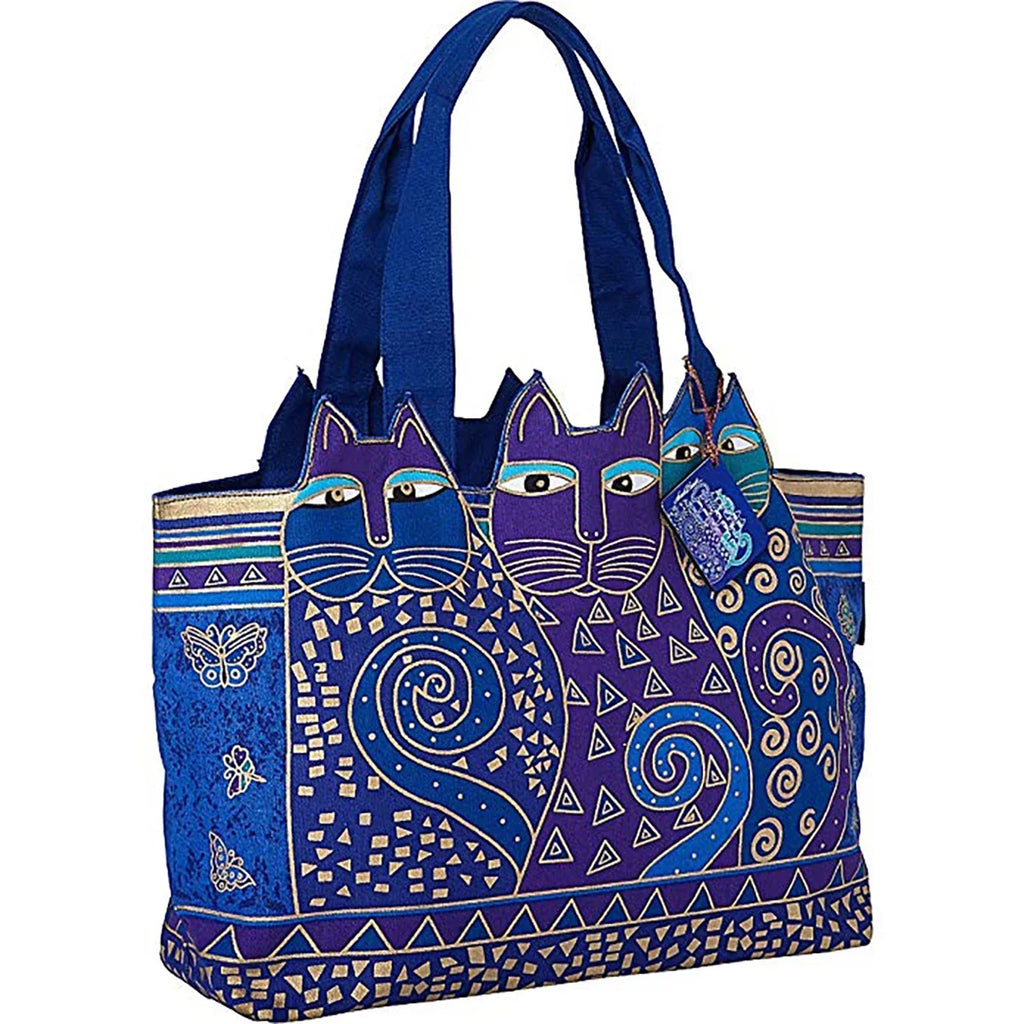 Tote Large Indigo Shoulder Cats Burch Laurel Cats) Cutout (Indigo