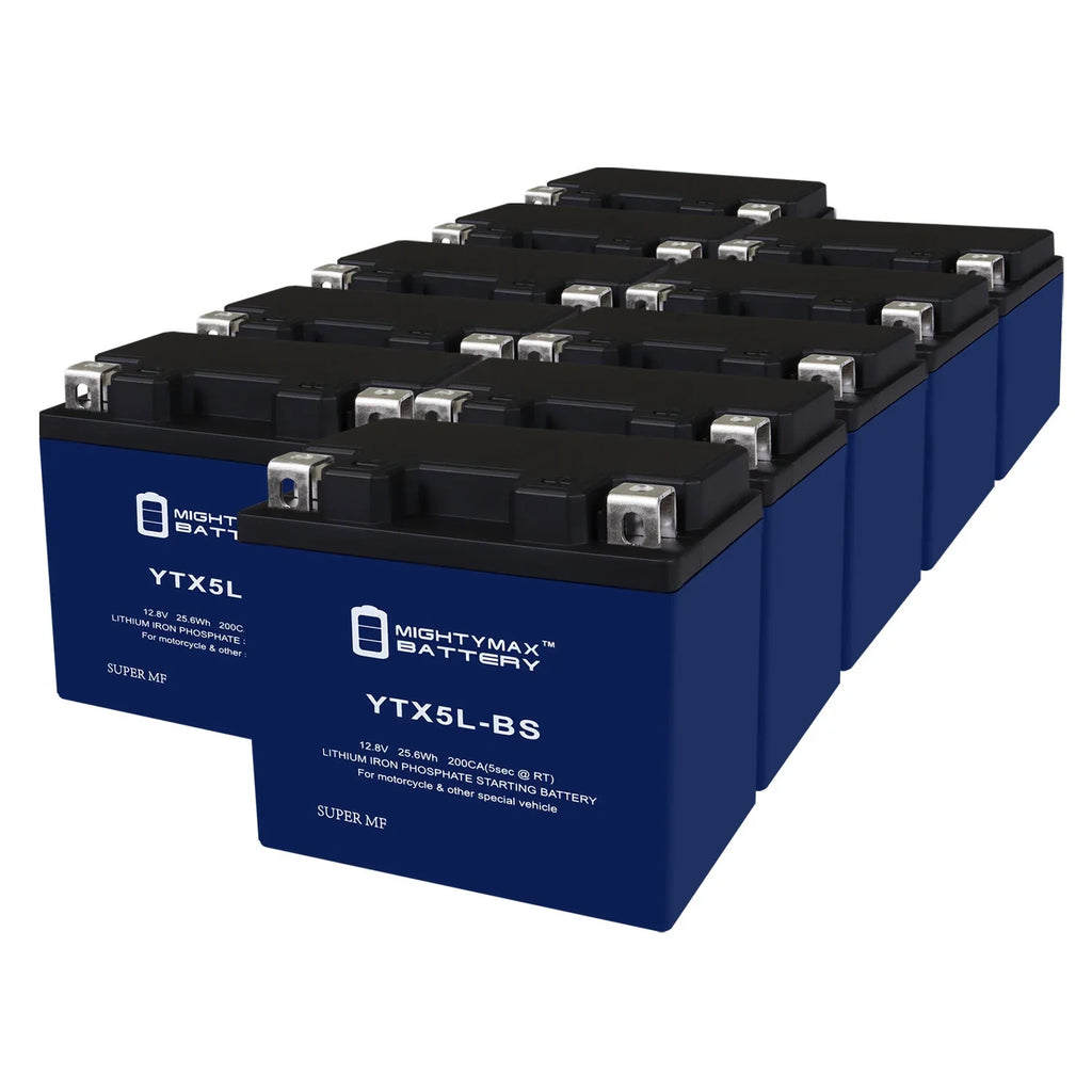 YTX5L-BS Motorcycle Lithium - XC400 00-01 Compatible Battery Pack 10 Cannondale with Replacement