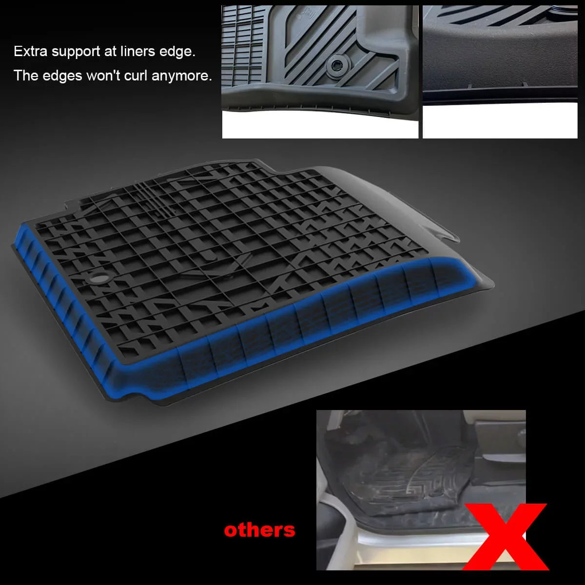Floor Storage, for Double Plastic Silverado/GMC Cab, 1500 Fit Without & Lasfit Cab Crew 2020-2022 Mats (Don't Chevrolet 2019-2022 2500HD/3500HD Sierra Storage)