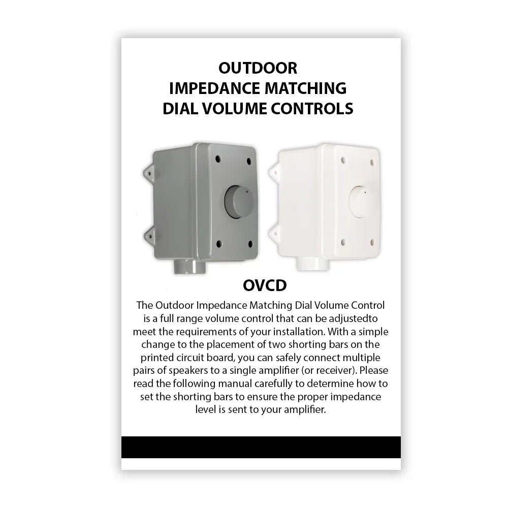 Theater Set exterior Volume OVCDG Gray Weatherproof 3 Controls Solutions Piece