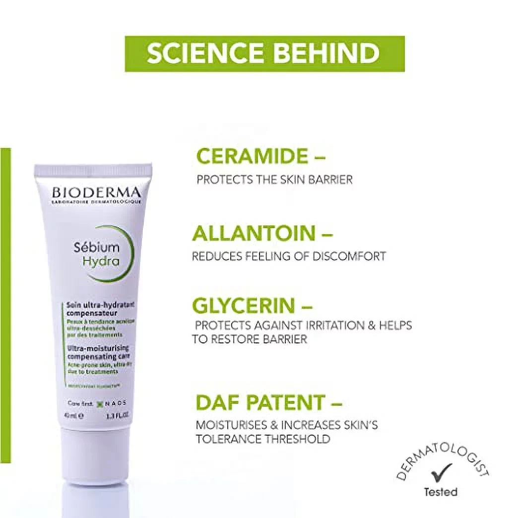 for Acne, (Oily 40ml Bioderma Skin) Moisturizer Redness