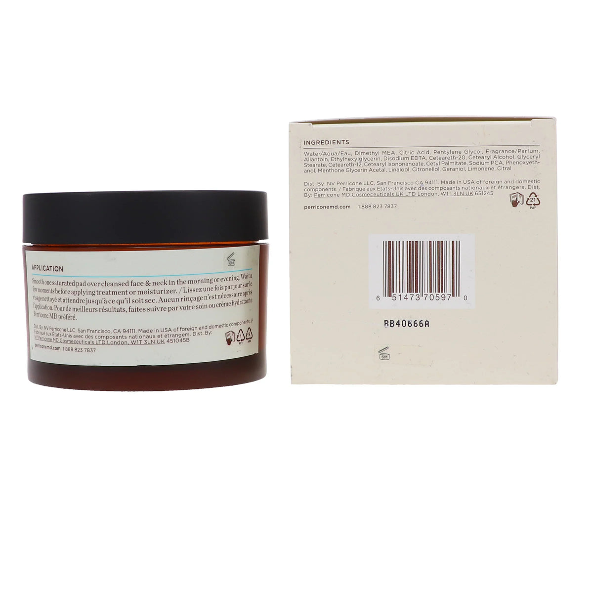 Ct No Pads MD Perricone 60 Rinse DMAE Firming
