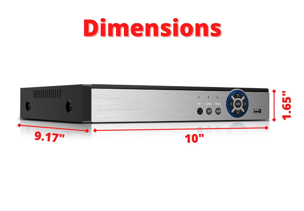 Office TVI DVR Channel Security CCTV Digital HD Recorder H.265 AHD 2TB 16 Evertech CVI with Standalone Home Storage Analog Video