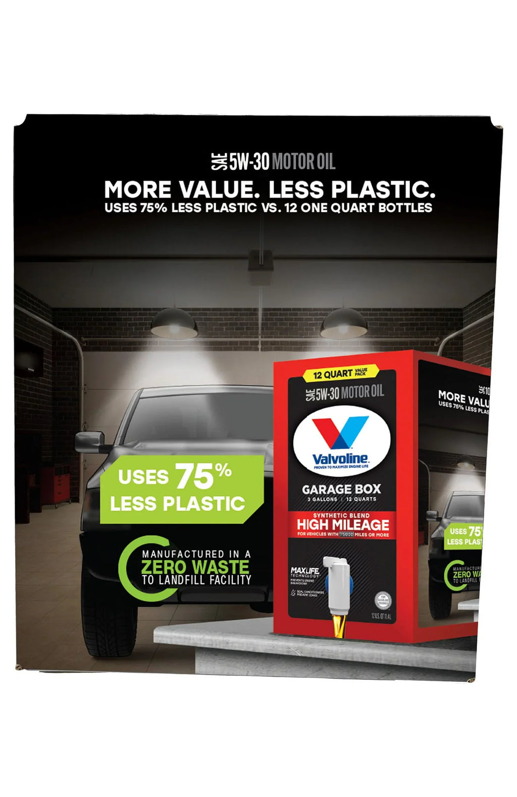 Box High Valvoline Oil Garage Blend 5W-30 Mileage Motor 12 MaxLife Synthetic QT