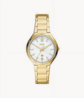 Ashtyn Date Steel Gold-Tone BQ3740 Watch Stainless Fossil Three-Hand