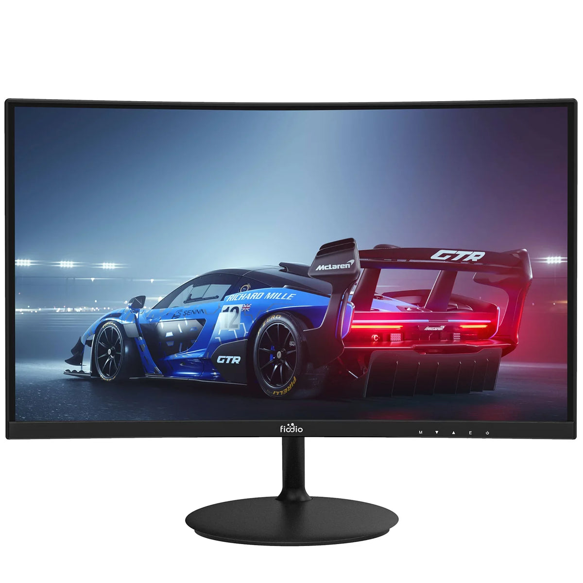 Fiodio with Ports 24" Monitor Rate Curved Cable LED Wall Ready Speakers, Mount 75Hz VESA 1080P (HDMI VGA FHD Refresh HDMI Included)