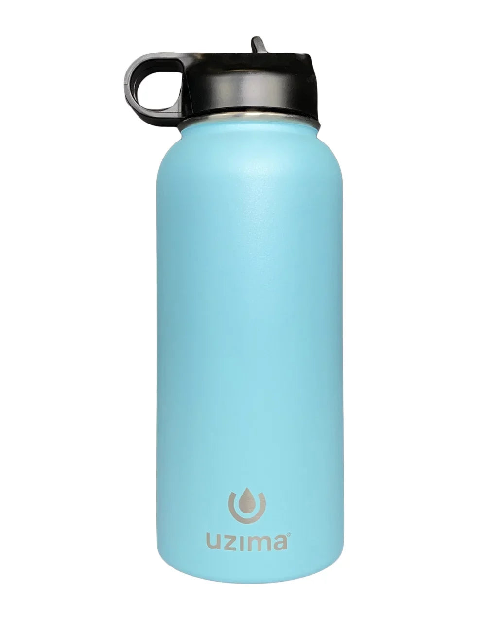 and with Go. Exterior liquid Z-Source Capacity Uzima Steel Double-Walled liquid Bottle for - Purification Large Filtered Hiking, Camping, 32oz Stainless Backpacking, the .(Light Blue) on Travel.