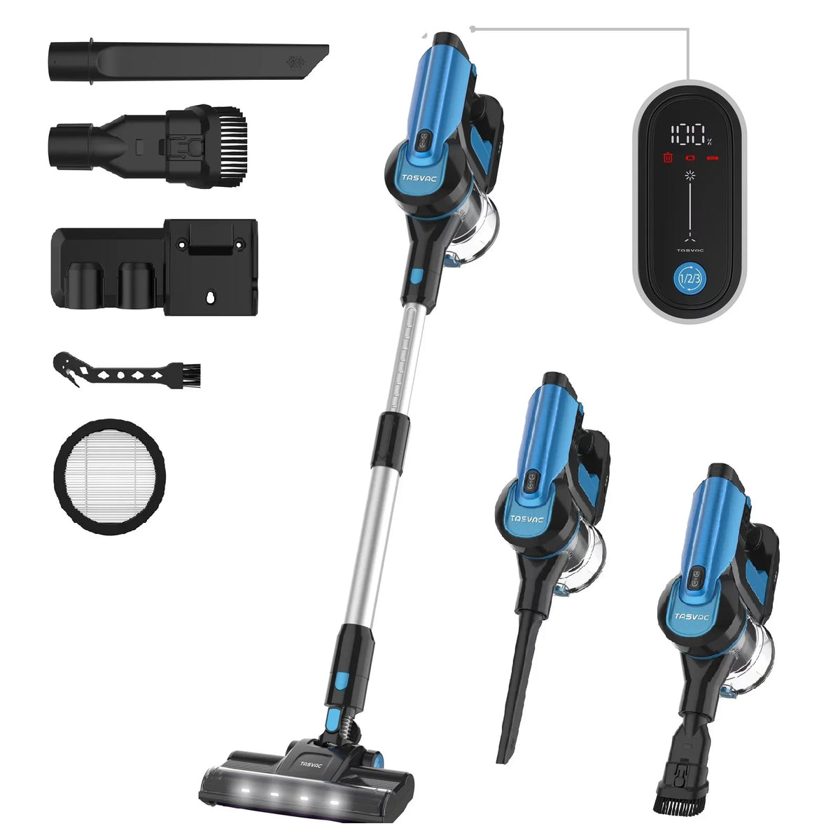 Cleaner Cordless Carpet Stick Up Cleaner Runtime Hair 28kPa Lightweight for 6-in-1 Vacuum Vacuum 50mins Floor to TASVAC Pet