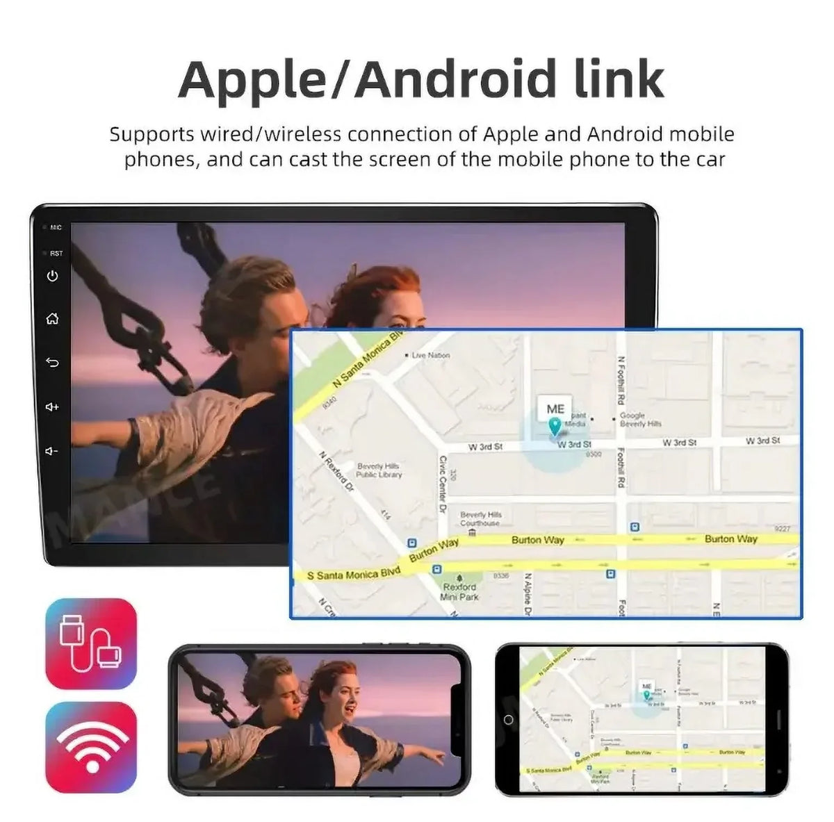 2006-2011 GPS Android Touchscreen for & Stereo FM BT 12 Car 1280*720 Navi Auto Carplay Honda Support inches Camera Backup 10.1 Radio IPS Car Android Civic 2+32GB