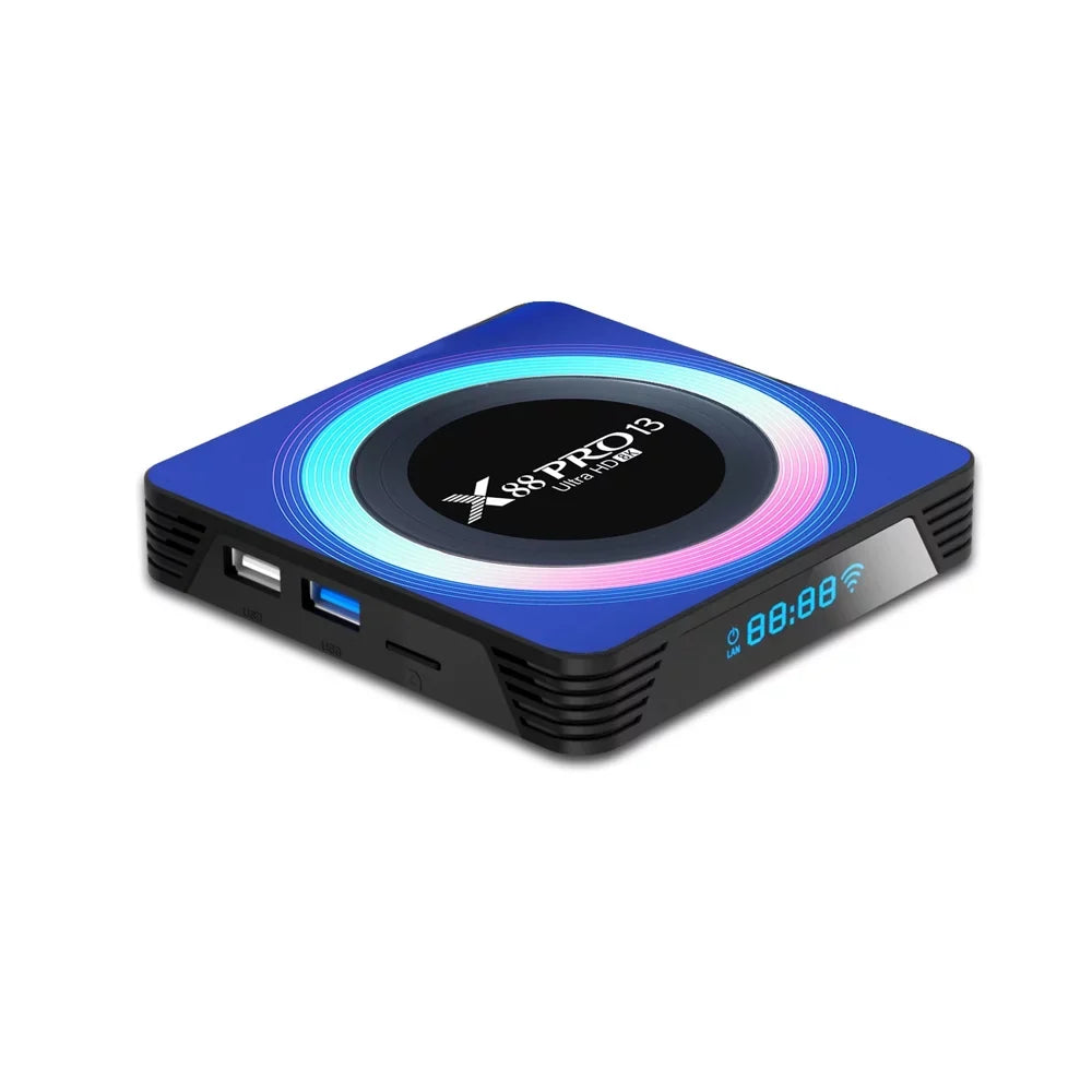 32GB 2.4G/5.8G ROM HD 1000M Box Ethernet WiFi6 TV HDR10+ USB3.0 Quad-Core 13.0 Dual 4GB RAM Android 8K BT5.0 Band Ultra
