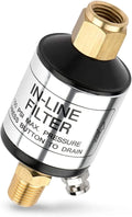 150 Outlet Pneumatic | Air Tool | NPT and Performance, Protect Separator | of Line Inlet | liquid 1/4" and for 30253A Black Optimize Oil Lifespan and Tools PSI Compressor Accessory NEIKO Air Air |