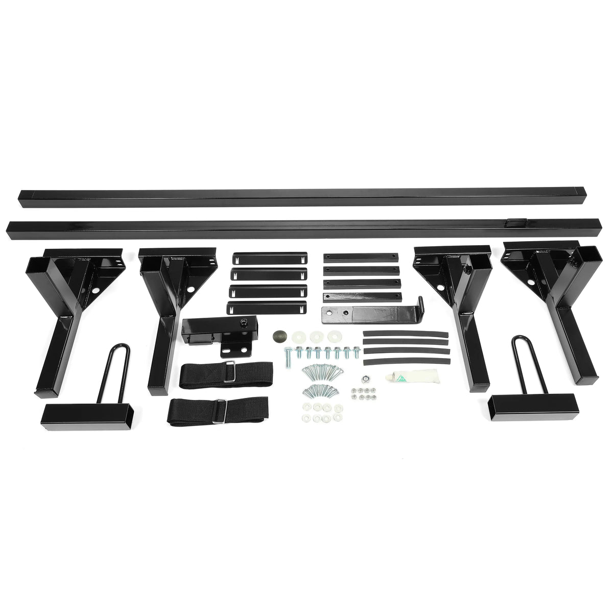 Vans Kojem for Express Universal Steel Adjustable 68"-75" Mount GMC Rack Rack Savana Bars E-Series Roof Chevy Ladders Full-dimension 2 Carry