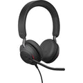 Headphones, Music, Jabra Wired (Open 40 - Box) Headset USB-C Noise UC Cancelling All-Day for Passive and Headphones, Evolve2 Calls Stereo, Comfort, UC-Optimized Enhanced Telework USB-C, with - Black