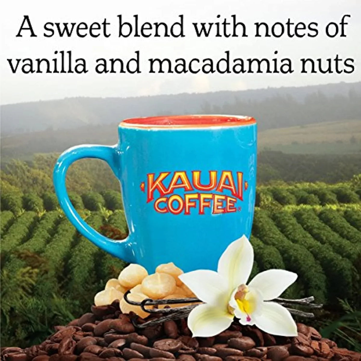 Kauai Coffee Count) (Vanilla 72 Cups Serve Single Macadamia Nut, Pods